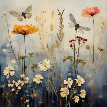 Wildflower Floral 8”x8” Art Print