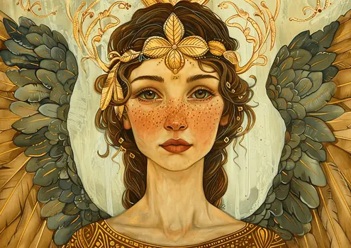 Freya the Norse Goddess Portrait 8”x8” Art Print