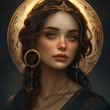 The Alluring Freya: Norse Goddess of Enchantment 8”x8” Art Print