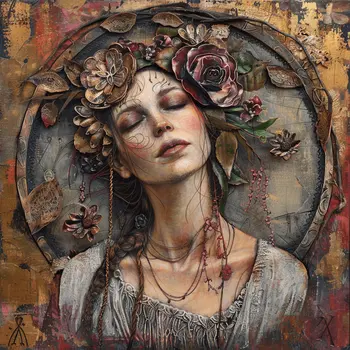 Freya: Queen of Valkyries 8"x8" Art Print