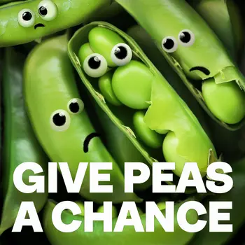 "Give Peas a Chance" 8"x8" Funny Art Print