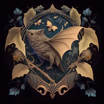 Gothic Bat 8"x8" Art Print