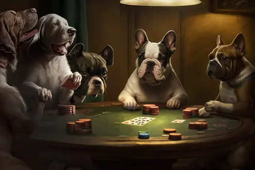 Bad Poker Night for the Bulldog 8”x10” Art Print