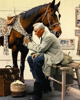 Vintage Style Old-Time Veterinarian 8”x10” Art Print