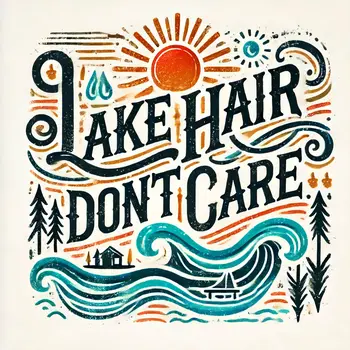 Lake Hair Don't Care 8”x8” Art Print