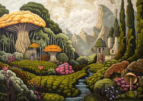 The Magical Kingdom Landscape 5"x7" Art Print