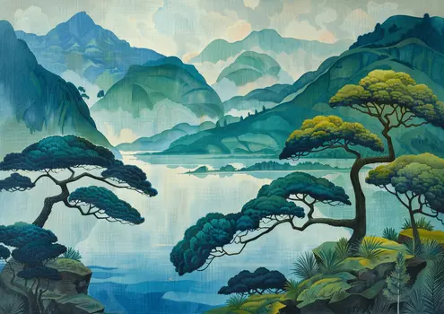 An Asian Landscape 5"x7" Art Print