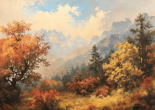 A Fall Montana Morning Landscape 5"x7" Art Print
