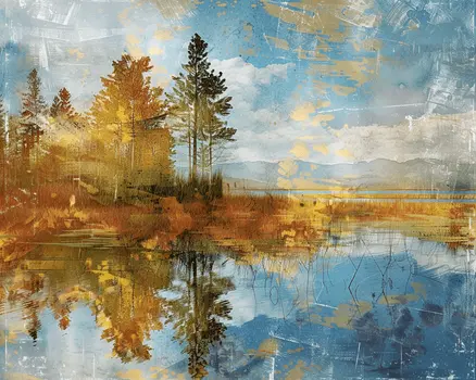 Autumn Peace Landscape 5”x7” Art Print