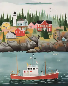 Maine Coast Folk 8”x10” Art Print