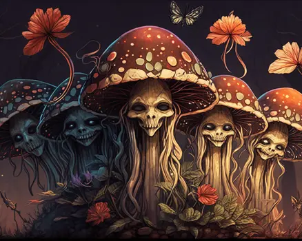 The "Reaper Mushroom Art Print
