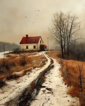 Snowy Path 8”x10” Art Print