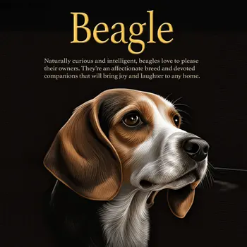 Beagle Portrait 8”x8” Art Print