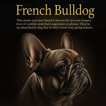 French Bulldog Portrait 8”x8” Art Print
