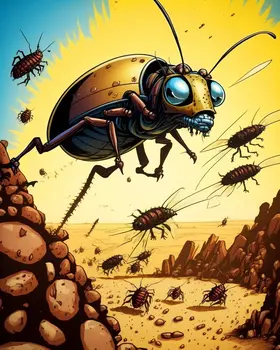 "Cockroach Intrusion" 8”x10” Art Print