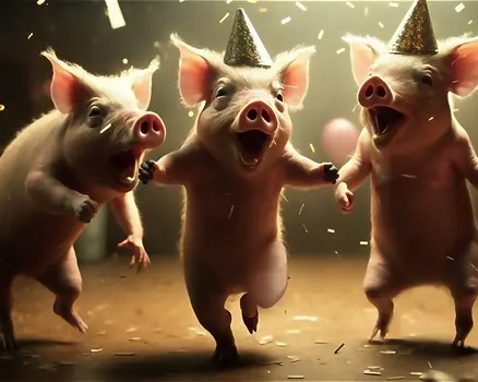 Pig Dance Party 8”x10” Art Print