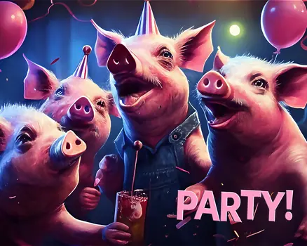 Pig Party 8”x10” Art Print