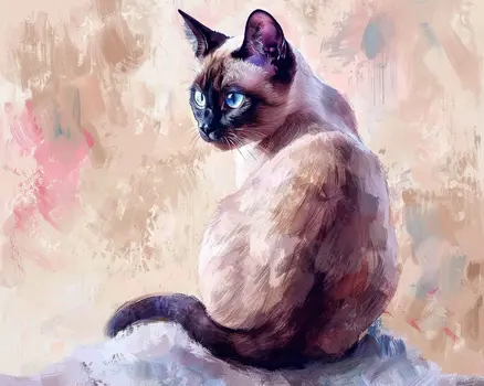 Curious Siamese Cat 8”x10” Art Print