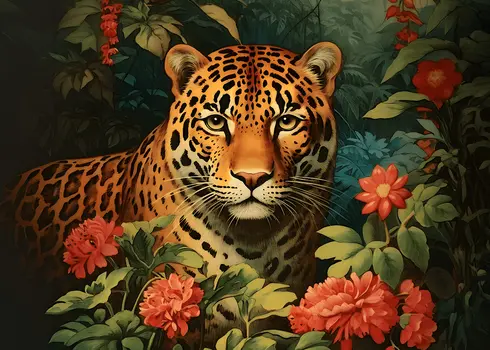 Portrait  of a Leopard 8”x10” Art Print
