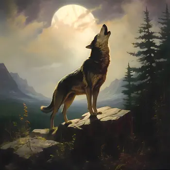 Howling Coyote 8”x8” Art Print