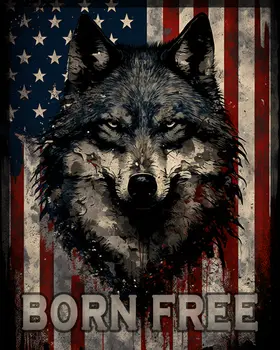 Wolf - Live Free 8"x10" - Mowbi's Funny Humorous Wall Art Prints