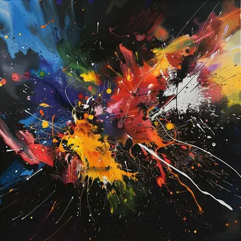 Bombardment Abstract 8"x8" Art Print