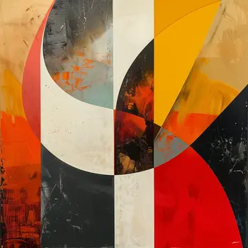 The Last Meeting Abstract 8"x8" Art Print