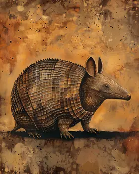 Armadillo - Mowbi's Wildlife 8"x10" Art Print Collection