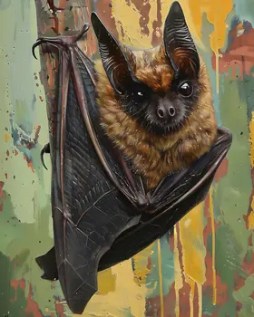 Impressionist Bat - Mowbi's Wildlife 8"x10" Art Print Collection