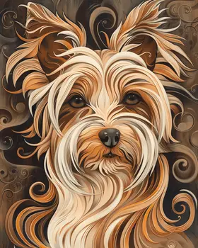 Nouveau Biewer Terrier 8”x10” Art Print
