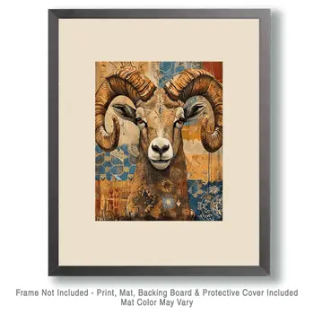 Bighorn Sheep - Mowbi's Wildlife 8"x10" Art Print Collection