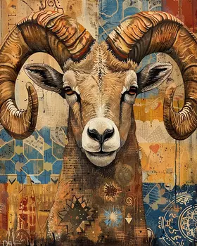 Bighorn Sheep - Mowbi's Wildlife 8"x10" Art Print Collection