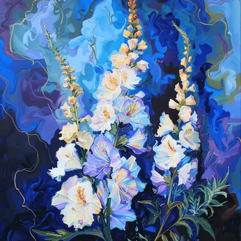 Gladiolus - August Birth Flower 8"x8" Art Print