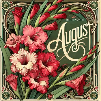 Nouveau Gladiolus - August Birth Flower 8"x8" Art Print