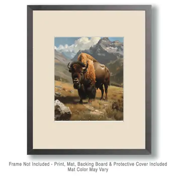 Bison - Mowbi's Wildlife 8"x10" Art Print Collection