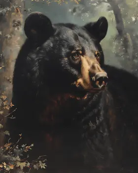Black Bear - Mowbi's Wildlife 8"x10" Art Print Collection