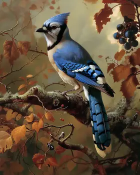 Blue Jay - Mowbi's Wildlife 8"x10" Art Print Collection