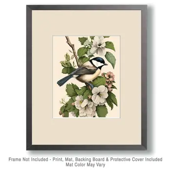 Chickadee - Mowbi's Wildlife  8"x10" Art Print Collection