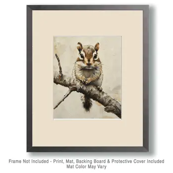 Baby Chipmunk - Mowbi's Wildlife  8"x10" Art Print Collection