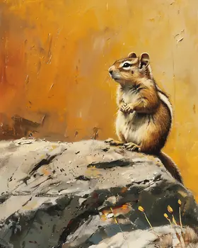 Chipmunk - Mowbi's Wildlife  8"x10" Art Print Collection
