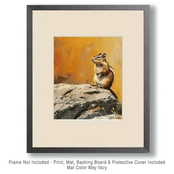 Chipmunk - Mowbi's Wildlife  8"x10" Art Print Collection