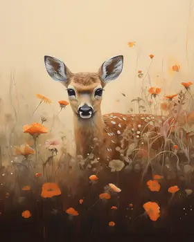 Fawn - Mowbi's Wildlife  8"x10" Art Print Collection