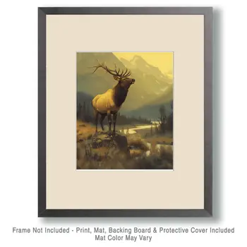 Elk - Mowbi's Wildlife 8"x10" Art Print Collection
