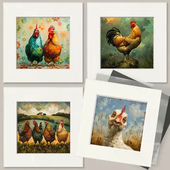 Plucky Portrait Chicken 8"x10" Art Print