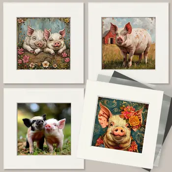 Good Lookin' Pig 8"x8" Art Print