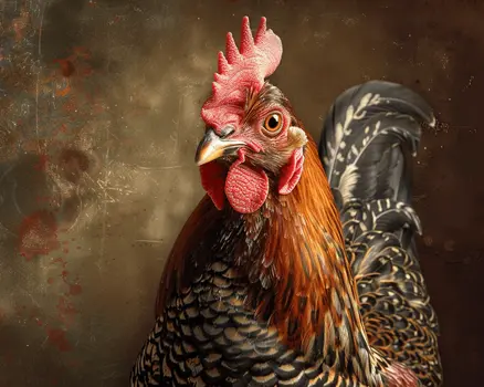 Plucky Portrait Chicken 8"x10" Art Print