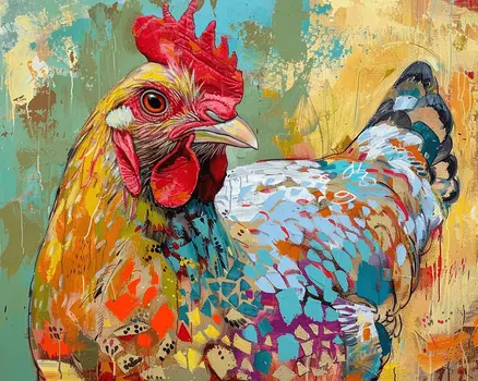 Mowbi's Chicken Farmcore Farmhouse Decor - 8"x10" Wall Art Print - Curious Chicken