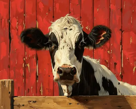 Cow Portrait 8"x10" Art Print