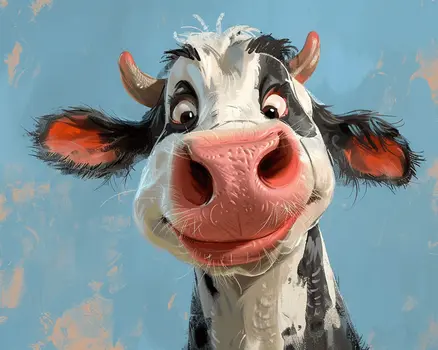 Goofy Cow 8"x10" Art Print