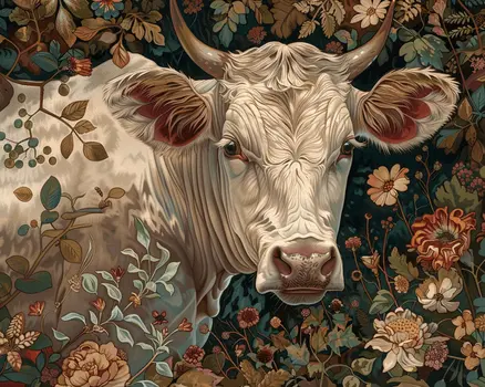 Boho Cow 8"x10" Art Print